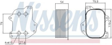 Радіатор масляний VAG(вир-во) NISSENS 90745 (фото 1)
