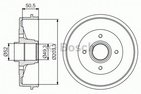 Тормозной барабан Bosch 0986477197 (фото 1)