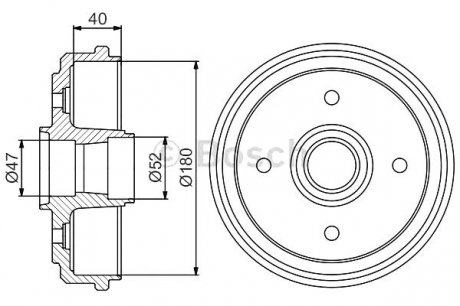 Тормозной барабан Bosch 0986477192 (фото 1)