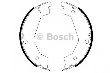 Гальмівні колодки барабан (ручник) KIA Sorento \'\'2,4-3,5 \'\'02-09 Bosch 0986487708 (фото 1)