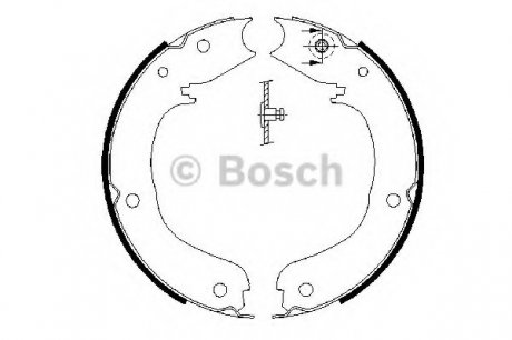 Гальмівні колодки барабанні Mitsubishi Pajero Sport "00>> Bosch 0986487710 (фото 1)