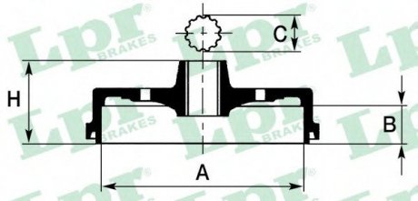 Тормозной барабан LPR 7D0243 (фото 1)