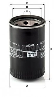 Фильтр топливный MANN WK 941 (10)