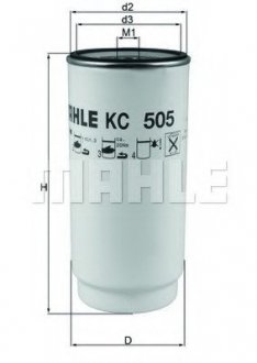 Фильтр топливный Mahle KC 505D (фото 1)