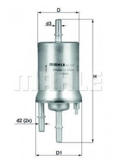 Паливний фільтр Mahle KX 400 KIT (фото 1)
