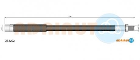 Тормозной шланг БМВ 5 (е60), 7 (е65) задний ADRIAUTO 05.1202 (фото 1)