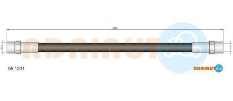 Шланг гальмівний БМВ 5 (е34) задній ADRIAUTO 05.1201 (фото 1)