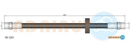 Тормозной шланг ADRIAUTO 55.1201 (фото 1)