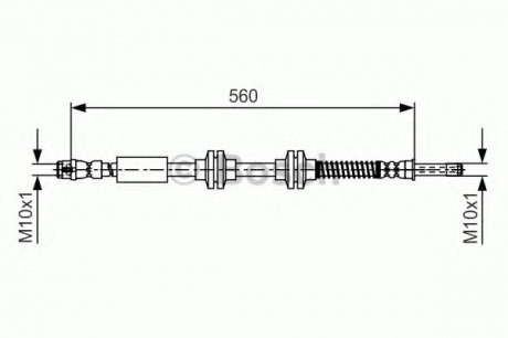 Гальмівний шланг VW T5 \'\'F \'\'03>> Bosch 1987481664 (фото 1)