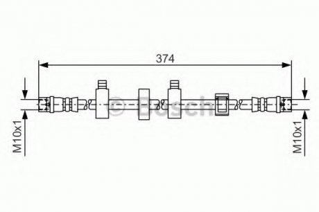 Тормозной шланг Bosch 1987481539 (фото 1)