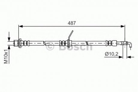 Тормозной шланг Bosch 1987481633 (фото 1)