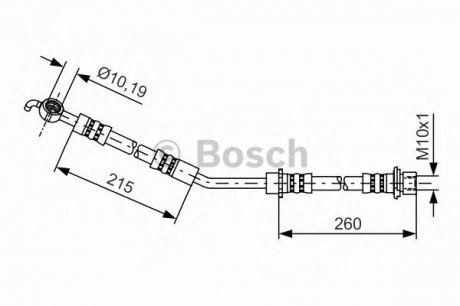 Тормозной шланг Bosch 1987481409 (фото 1)