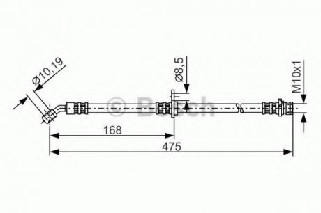 Шланг гальмівний гідравлічний Bosch 1987481326 (фото 1)