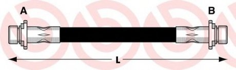 Тормозной шланг BREMBO T83008 (фото 1)