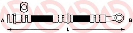 Тормозной шланг BREMBO T79008 (фото 1)
