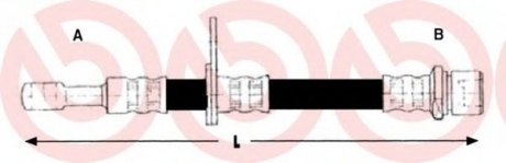 Тормозной шланг BREMBO T78029 (фото 1)