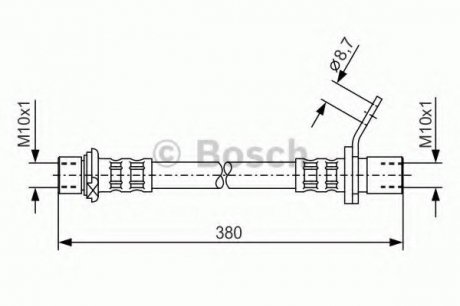 Тормозной шланг Bosch 1987476163 (фото 1)