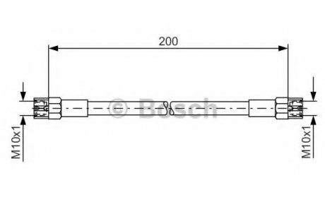 Шланг гальмівний БМВ 5 (е34) задній Bosch 1987476062 (фото 1)