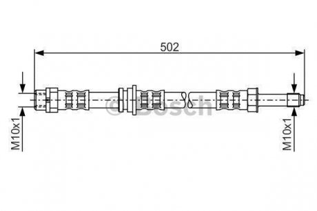 Шланг гальмівний БМВ 3 (е36, е46) задній Bosch 1987476971 (фото 1)
