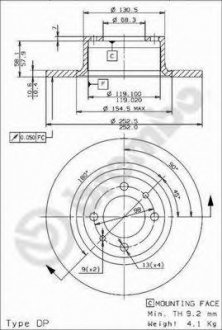 Тормозной диск BREMBO 08.2559.24 (фото 1)