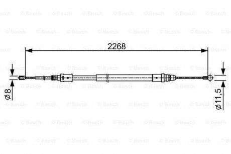 Трос тормозной Bosch 1987482409 (фото 1)