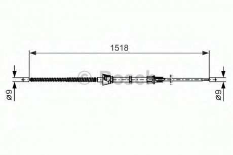 Трос тормозной Bosch 1987482375 (фото 1)