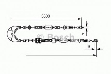 Трос тормозной Bosch 1987477731 (фото 1)