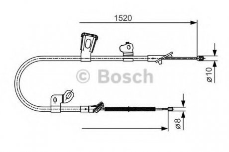 Трос тормозной Bosch 1987477918 (фото 1)