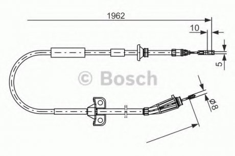 Трос тормозной Bosch 1987477941 (фото 1)