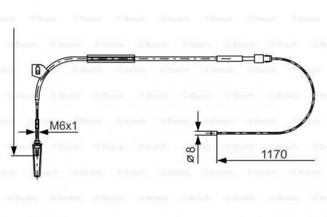 Трос тормозной Bosch 1987477961 (фото 1)