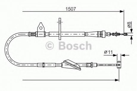 Трос тормозной Bosch 1987477995 (фото 1)