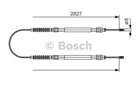 Трос тормозной Bosch 1987482006 (фото 1)
