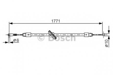 Трос тормозной Bosch 1987482030 (фото 1)