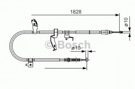 Трос ручного гальма Bosch 1987482053 (фото 1)