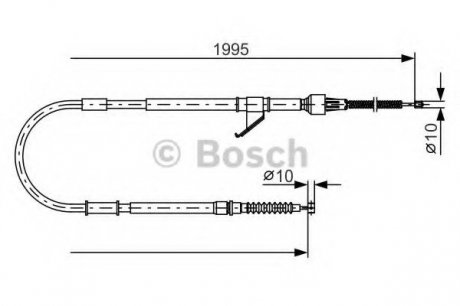 Трос тормозной Bosch 1987482069 (фото 1)