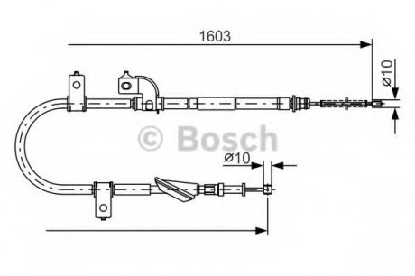Трос тормозной Bosch 1987482080 (фото 1)
