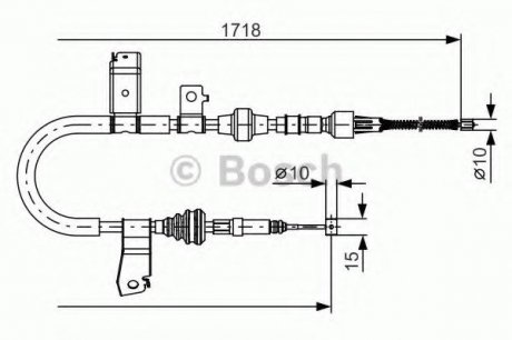 Трос тормозной Bosch 1987482086 (фото 1)