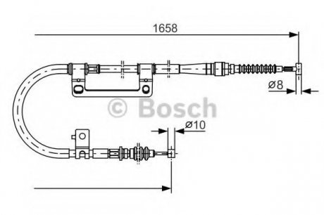 Трос ручного гальма Bosch 1987482100 (фото 1)