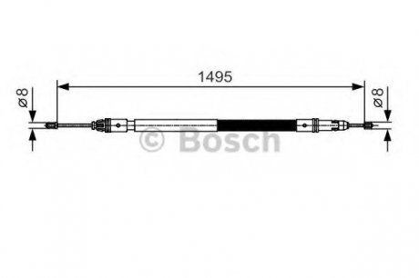Трос тормозной Bosch 1987482118 (фото 1)