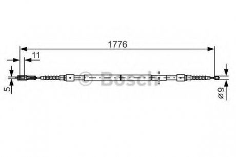 Трос тормозной Bosch 1987482126 (фото 1)