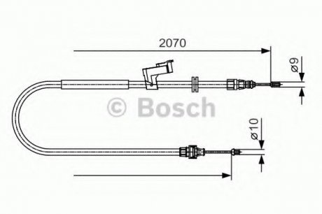 Трос тормозной Bosch 1987482133 (фото 1)