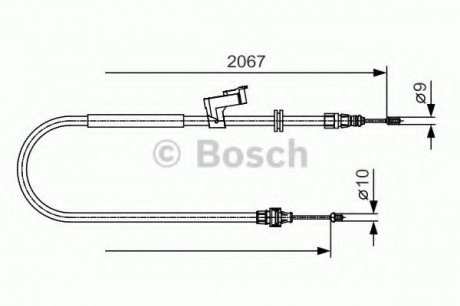 Трос тормозной Bosch 1987482134 (фото 1)