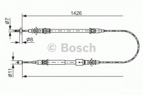 Трос тормозной Bosch 1987482140 (фото 1)