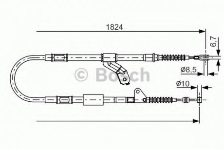 Трос тормозной Bosch 1987482159 (фото 1)