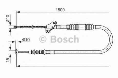Трос тормозной Bosch 1987482170 (фото 1)