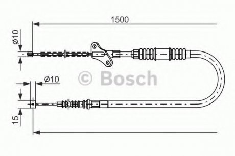 Трос тормозной Bosch 1987482171 (фото 1)