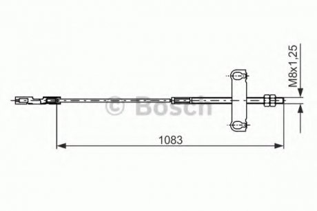 Трос тормозной Bosch 1987482194 (фото 1)