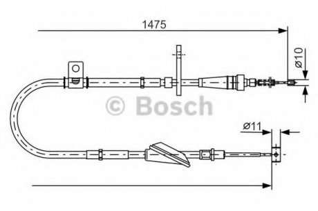 Трос тормозной Bosch 1987482211 (фото 1)