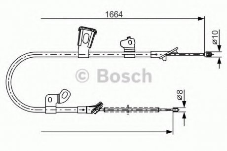 Трос тормозной Bosch 1987482219 (фото 1)