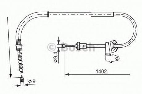 Трос тормозной Bosch 1987482226 (фото 1)